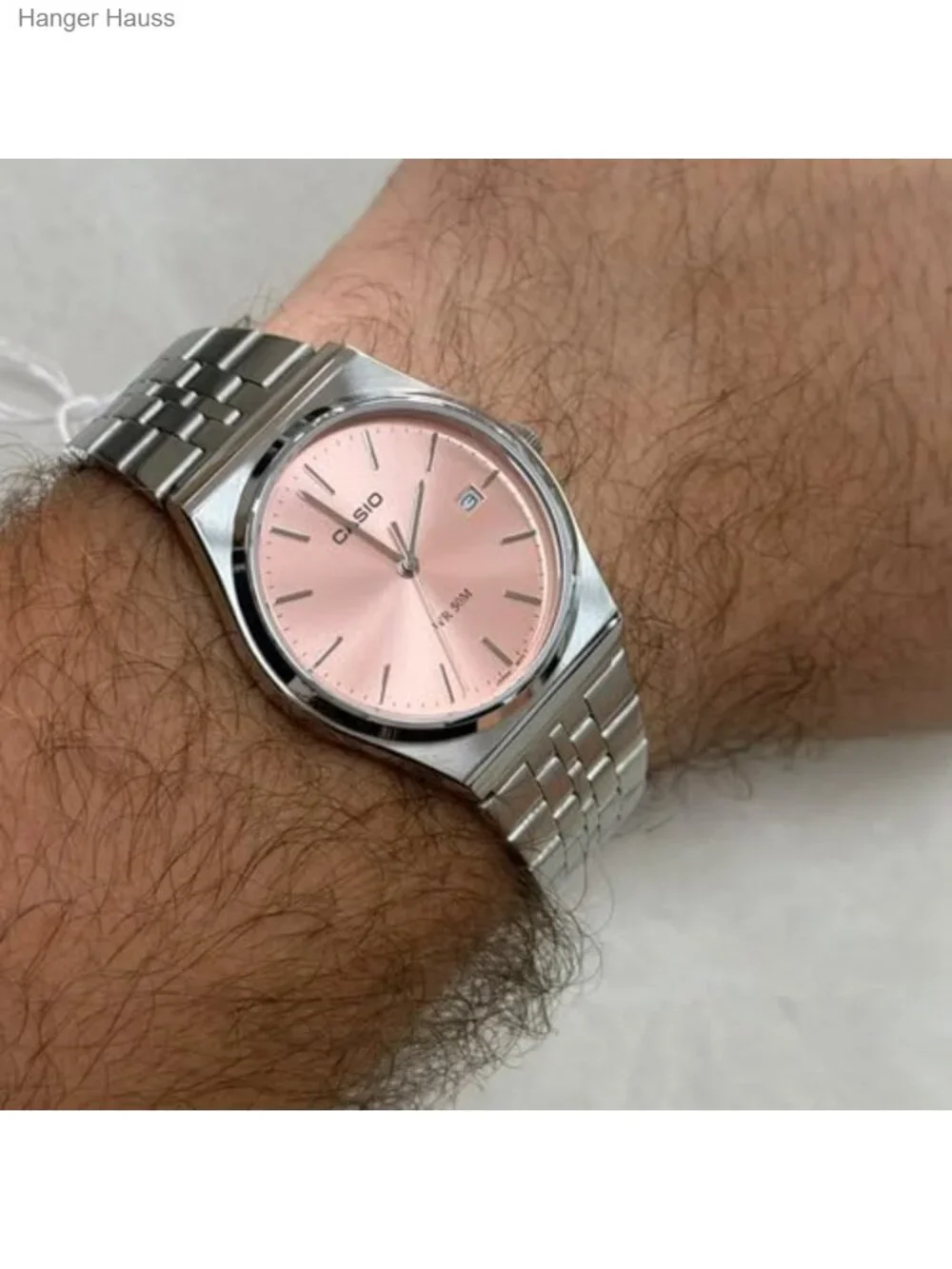 Vintage Men's Stainless Steel Analog Watch 3-Hand Quartz